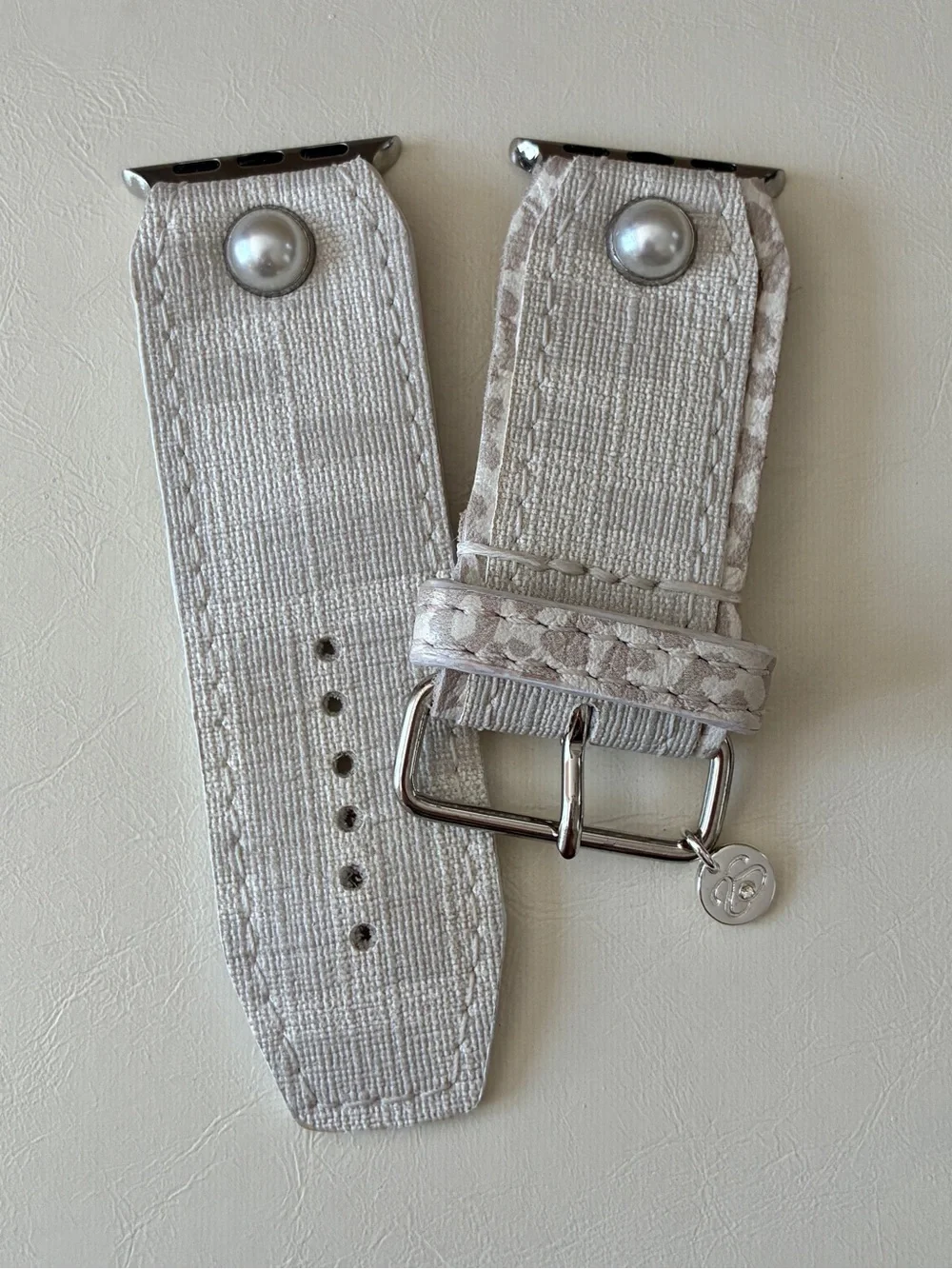 Spark*l Authentic Upcycled Fendi Zucca Apple Watch Band - Size 2, 38-41mm